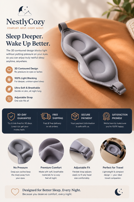 NestlyCozy™  3D Mask For Sleeping