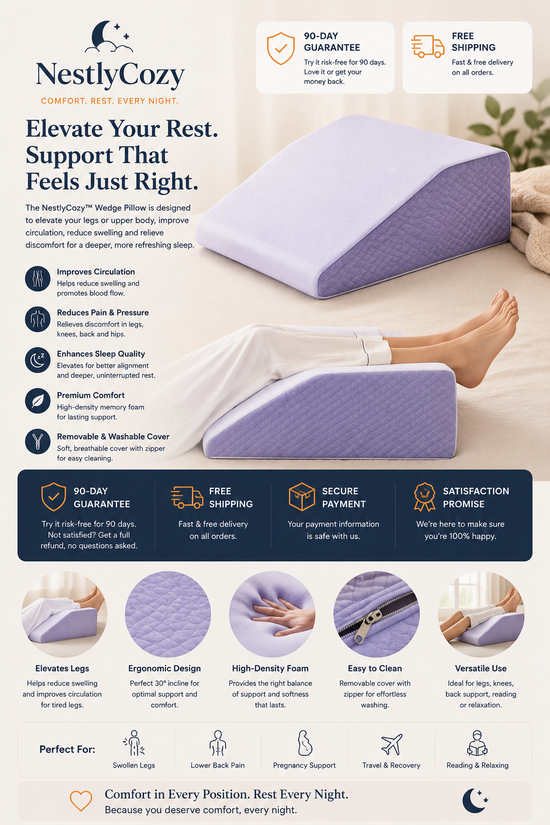 NestlyCozy™ Premium Wedge Pillow